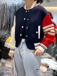 2022新款运动风撞色休闲棒球服图片