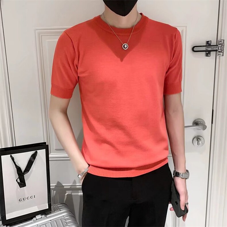 男春季潮韩版宽松百搭情侣冰丝短袖针织衫S251P35,男装针织衫/毛衣,星座1116-2