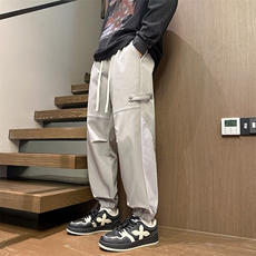 港风工装休闲裤宽松运动裤拖地裤束脚裤男KP868P45，男装休闲裤，星座1204-3