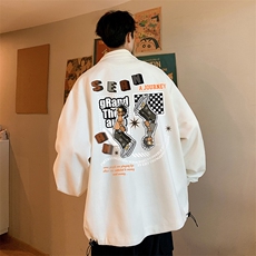 麂皮绒夹克男大码立领褂子外套JK85282-P68，男装夹克，电商A040