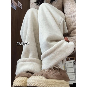 AA1707P60东北零下40度裤子男保暖加绒羊羔绒卫裤