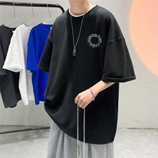 港风200g纯棉夏季新款短袖T恤涂鸦印花简约新潮T6009P25控38，男装T恤，电商A268A