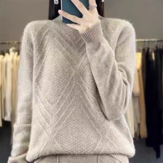 打底衫女秋冬内搭半高领套头保暖长袖针织毛衣，女装针织衫/毛衣，萱芳婷羊绒