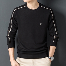 SV60903男式2023秋季新款长袖T恤男韩版商务休闲男装卫衣P70，男装卫衣，电商B360