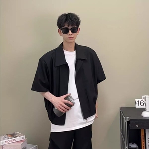 【有货】DC3009-批50cleanfit垫肩短袖男夏季黑色短款飞行员夹克图片