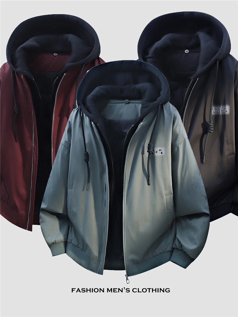 M-4XLB3533306P220灰连帽2025冬羽绒服136-161g有,男装羽绒服,电商B353