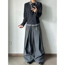9102-P712025春季新款假两件拼接衬衫领撞色长袖T恤女显瘦，男装T恤，电商B323A