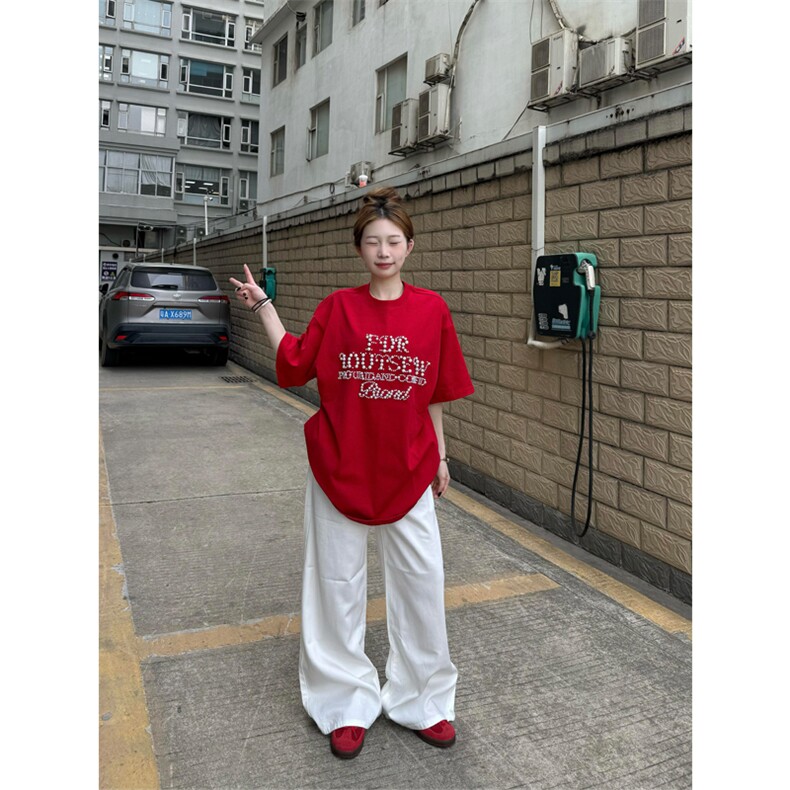 网图有货夏季FDR美式珍珠运动短袖t恤男女情侣宽松上衣A624-P40,男装T恤,星座1505