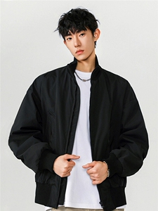 JK741-M-3XL-P45-现货-美式cleanfit短款飞行员夹克立领外套图片