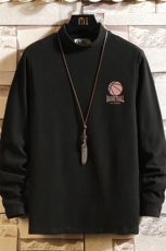 BT40237-P30半高领长袖t恤男大码内搭打底衫男砖墙，男装T恤，电商A040A