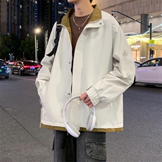 工装夹克男春秋季潮外套青少年美式复古上衣JK215-P73，男装夹克，星座308B-2