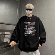 ！圆领卫衣男装港风长袖T恤男外套男WY235-特P23，男装T恤，电商B367