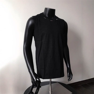 得物抖音品质二开240克双纱纯棉美式高街痞帅金属T恤无袖背心图片