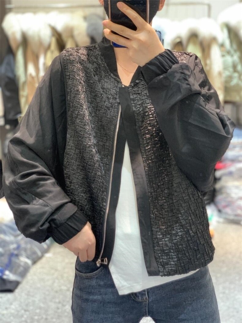 2022春季新款洋气百搭褶皱外套ins风,女装其它,L·H·X