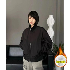 棉衣5W件现货冬季美拉德立领飞行夹克廓形高街棒球服加棉加厚外套，男装夹克，电商A486
