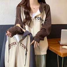 刺绣拉链连帽卫衣外套女春秋美式重磅宽松oversize情侣装开衫上衣,女装卫衣/绒衫,多米女装批发,浙宝-杭派风 刺绣拉链连帽卫衣外套女春秋美式重磅宽松oversize情侣装开衫上衣,女装卫衣/绒衫,多米女装批发,浙宝-杭派风