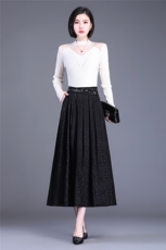 2022春季新款香云纱半身裙重工刺绣时尚百搭复古裙子，女装半身裙，韩然一族