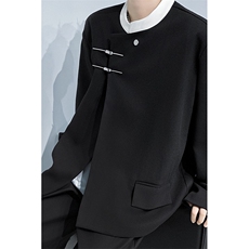 新中式风立领西装垫肩男女外套FK96P60，男装西服套装，星座1116-2
