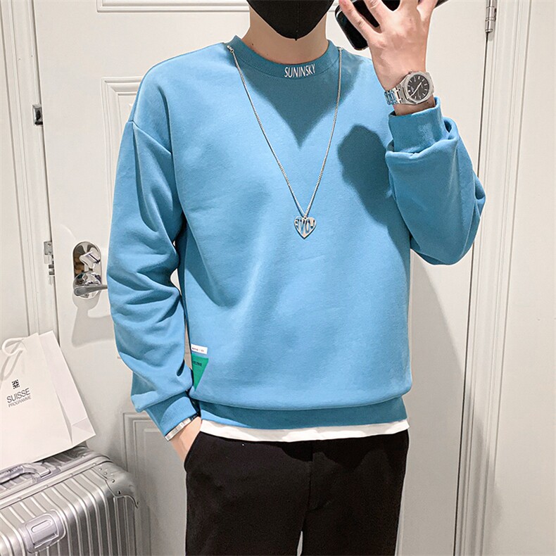 2024春季新款波高品质圆领项链装饰宽松学生卫衣男5772-p60,男装卫衣,电商D303