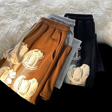 D232A-CF02-P50控68直播高品质美式涂鸦运动休闲裤50棉，男装休闲裤，电商D232A