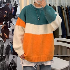 9061-P30长袖毛衣慵懒日系流行文艺ins简约百搭原宿气质潮流，男装针织衫/毛衣，电商B323A
