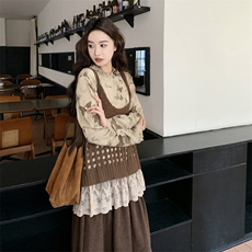 26春季新品三件套拼蕾丝M05-P245-K398，女装套装/套裙，2C305
