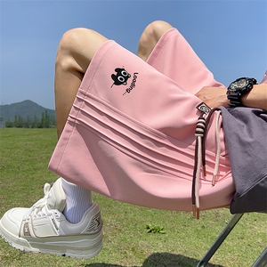 新款直播抖音得物品质三条杠运动男五分休闲短裤K313P30图片