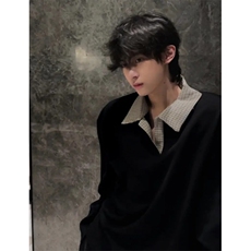 cleanfit千鸟格长袖t恤男款老钱风polo衫卫衣无帽美式内搭打底衫，男装Polo衫，星座1116A（原606A-3）