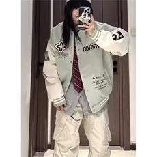 涤纶休闲夹棉运动保暖棒球服通用棒球领日常拼色外穿长袖JV821，男装夹克，星座1116A（原606A-3）