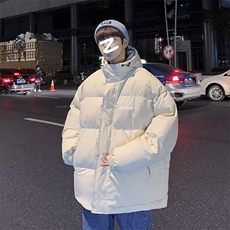 港风羽绒棉服男生冬季加厚保暖面包服简约风潮牌宽松大码棉衣外套，男装棉衣，星座1005-4