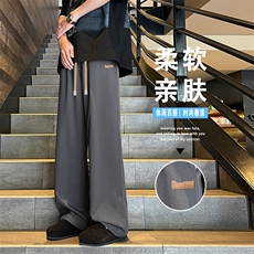 休闲宽松长裤垂顺薄款舒适有型拖地裤2029-特批-2349.9，男装休闲裤，星座718-1