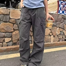 欧美复古中腰阔腿工装裤子男春秋冬新款辣妹设计感宽松直筒牛仔裤，男装牛仔裤，四季星座505