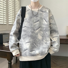 大码秋冬潮流印花卫衣男宽松休闲W9915，男装卫衣，星座1107-1