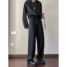 网络图H139冰丝裤P21高质量黑棕M-XXL，男装休闲裤，星座506A
