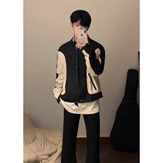 美式复古短款机车服外套高级感赛车飞行员夹克JK35特P55，男装夹克，星座908-1