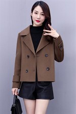 短款秋冬装新款时尚气质年轻版羊毛小个子短款双面呢大衣外套,女装毛呢外套,媚琳依坊