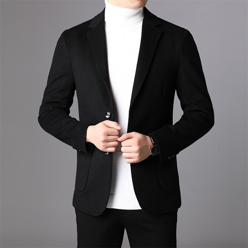 J1901钱塘2020-1秋冬男士新款羊毛休闲西装外套轻奢不断货P140，男装西服，钱塘207-1