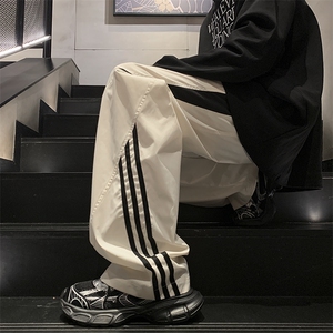 秋季新款条纹拼接字母绣花防水冲锋休闲裤 XZ604-KG93-特P40控78图片