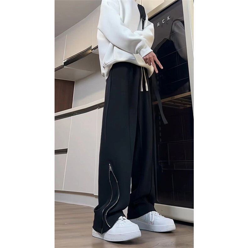 现货 垂感西装阔腿裤男春夏季直筒长裤百搭休闲坠感西裤XK301-P50图片