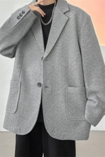 N6169/P95加棉P105冬季新开叉呢料毛呢西服男宽松外套上衣呢大衣，男装西服，电商A141
