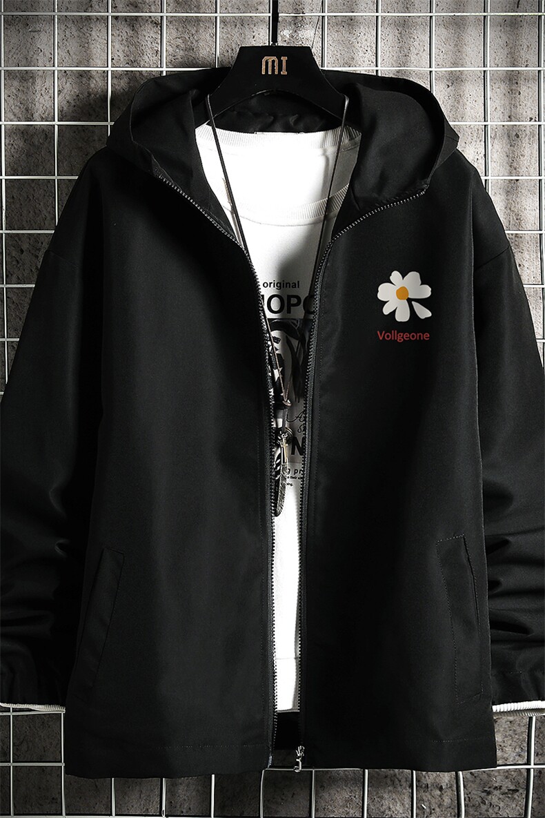 JK65059-P45连帽夹克男大码胖子棒球服上衣外套网格挂拍,男装夹克,电商A040A