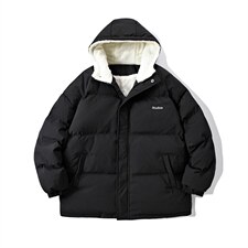 MY6139/P110冬季连帽宽松刺绣羊羔毛棉衣男大码面包服棉袄外套男，男装棉衣，电商A141