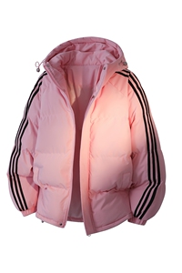 冬季潮流条纹五防立领加绒加厚棉衣情侣撞色棉服外套MY8899-p78图片