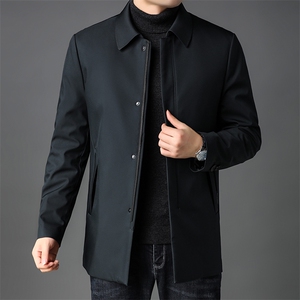 2023秋冬季羽绒服男新款中年男士爸爸装外套商务休闲免烫男装图片