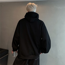 早秋美式字母拼接连帽卫衣男宽松上衣插肩袖W94-P78，男装卫衣，电商C307A