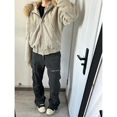 二代座山雕高质量重磅帆布可拆毛领棉衣ZM0999-P195，男装棉衣，星座313A(原308A-2)
