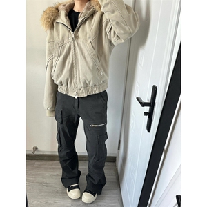 二代座山雕高质量重磅帆布可拆毛领棉衣ZM0999-P195图片