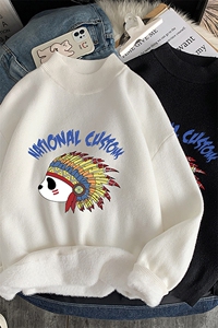 M18196-P45 加绒款-P65半高领毛衣男士大码针织衫男毛线衣男图片