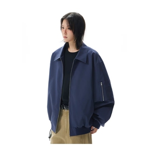 美式bomber飞行夹克男女春秋潮牌cleanfit外套翻领短款工装棒球服图片