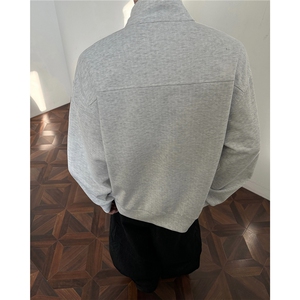 秋冬男士美式半拉链立领运动卫衣男女潮牌秋季情侣外套Polo衫p55图片